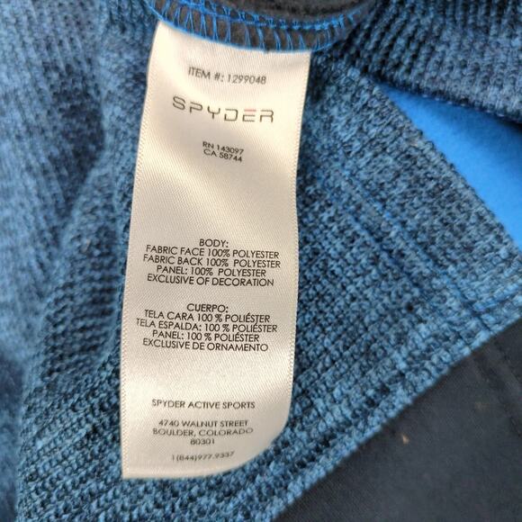 Spyder Outbound Mid-Weight 1/2 Zip Core Sweater Pullover Jacket Men's L Navy - Picture 4 of 10